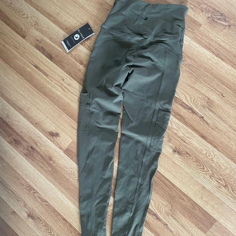 Glyder Olive Green Active Leggings - Picture 2 of 3